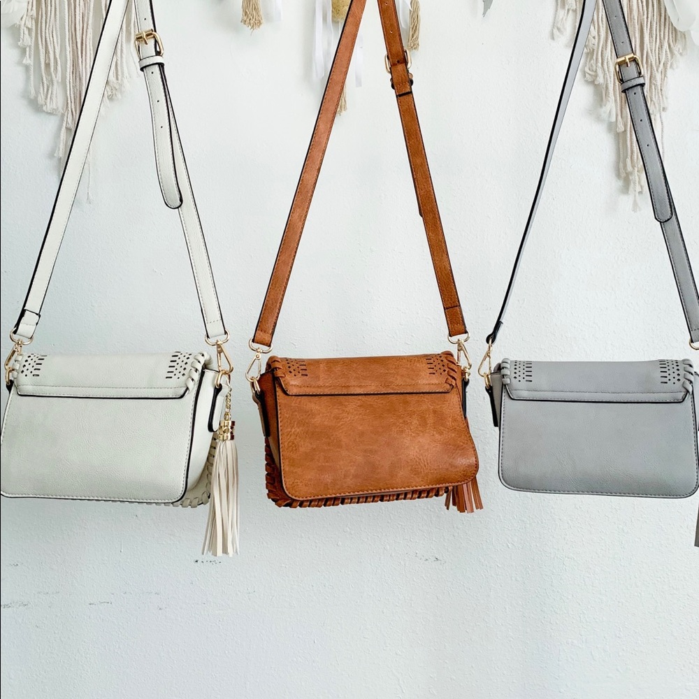 Layer Cut Braided Crossbody Bag - Picture 3 of 5